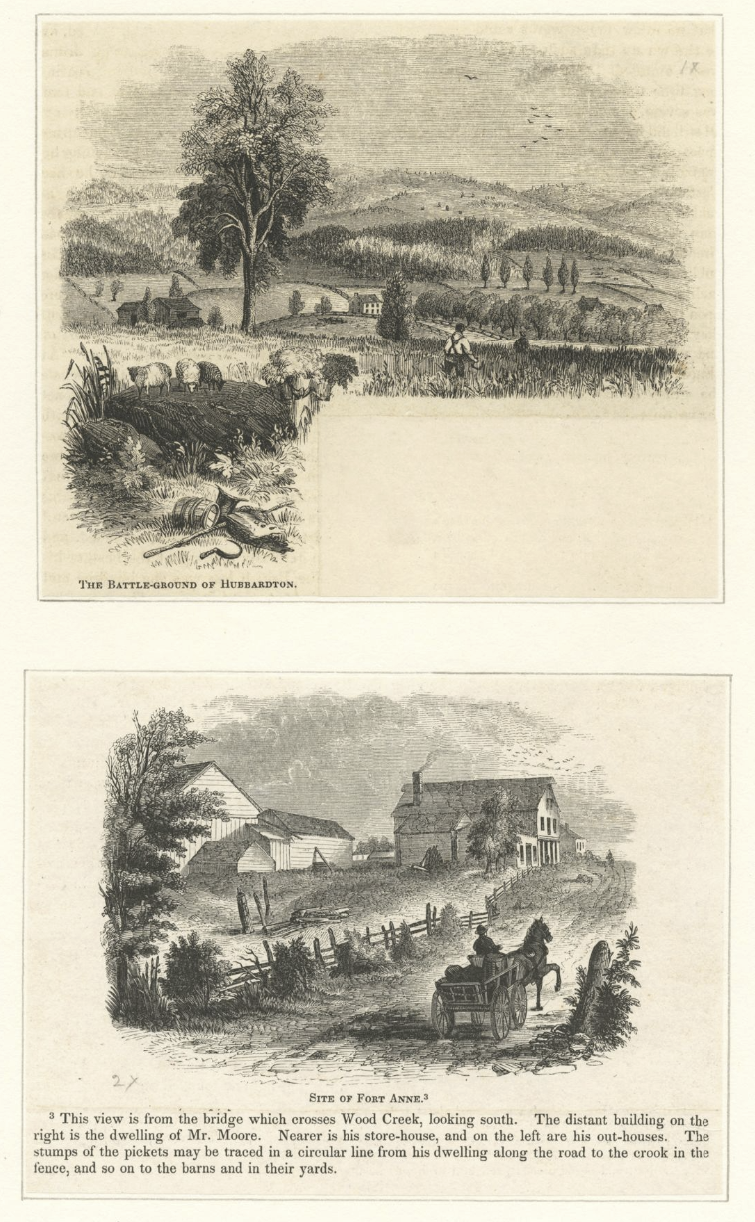 The Miriam and Ira D. Wallach Division of Art, Prints and Photographs: Print Collection, The New York Public Library. “The Battle-ground of Hubbardton – Site of Fort Anne” New York Public Library Digital Collections.